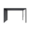 Zestaw Pergola ogrodowa tarasowa aluminiowa NORDVIC Skyline 3 x 4 m Antracyt + Roleta 3 m
